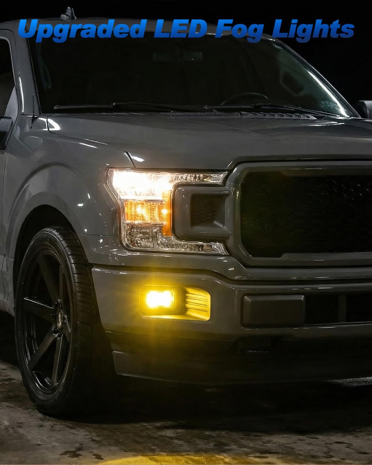 LED Fog Lights Compatible with 2015-2020 F150 / F150 Raptor, 2017-2022 F250 F350 Super Duty, 4 Inch Truck Front Fog Lights, 3500K Yellow Light, Set-1 Pair