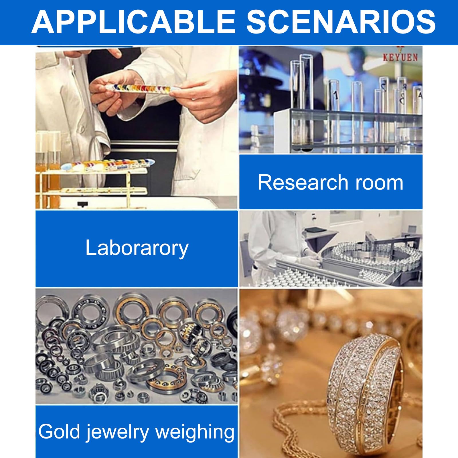 Máquina digital de prueba de pureza de oro, kit automático de prueba de oro, medidor de densidad para detectar volumen para oro, plata, platino, 300 g