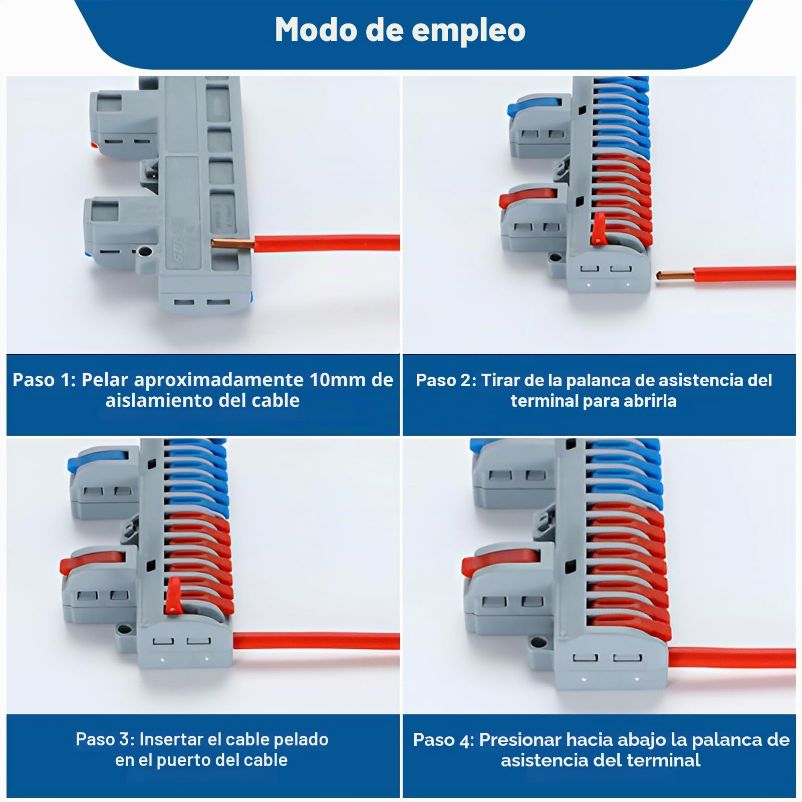 7 Piezas Terminales de Conexión, Rápida Terminales de Enchufables, 2 en 12 fuera Rápida Bloque Terminal, Conectore eléctricos para Conexiones de Cables en línea de Circuito