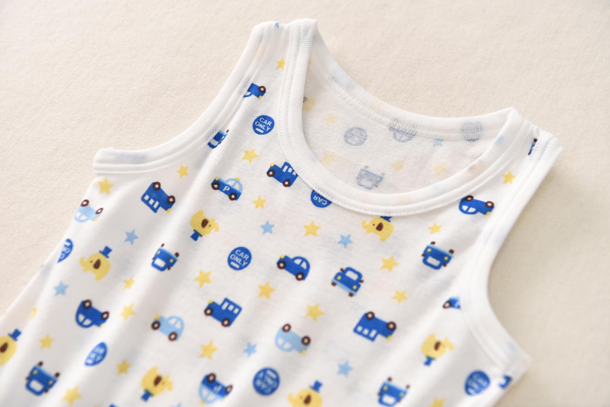 Canottiera da ragazzo per bambini senza maniche in cotone 12M-6Y