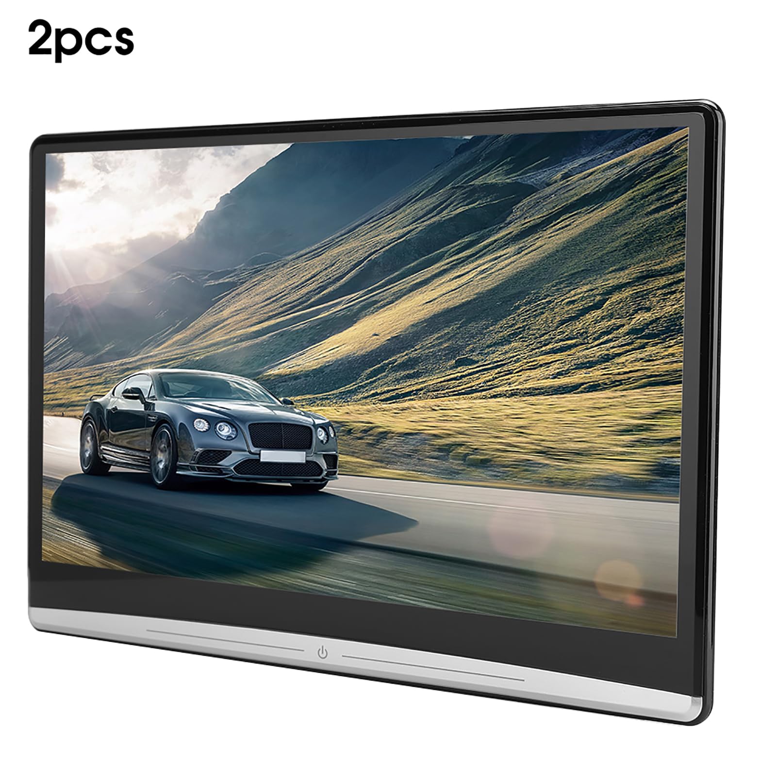 Acouto Ekran IPS 13,3 cala, odtwarzacz samochodowy, monitor zagłówka WiFi 1080P z 8-rdzeniowymi, 2G, 32G ROM, FM, światło otoczenia, nadaje się do wszystkich rodzajów instalacji w pojazdach