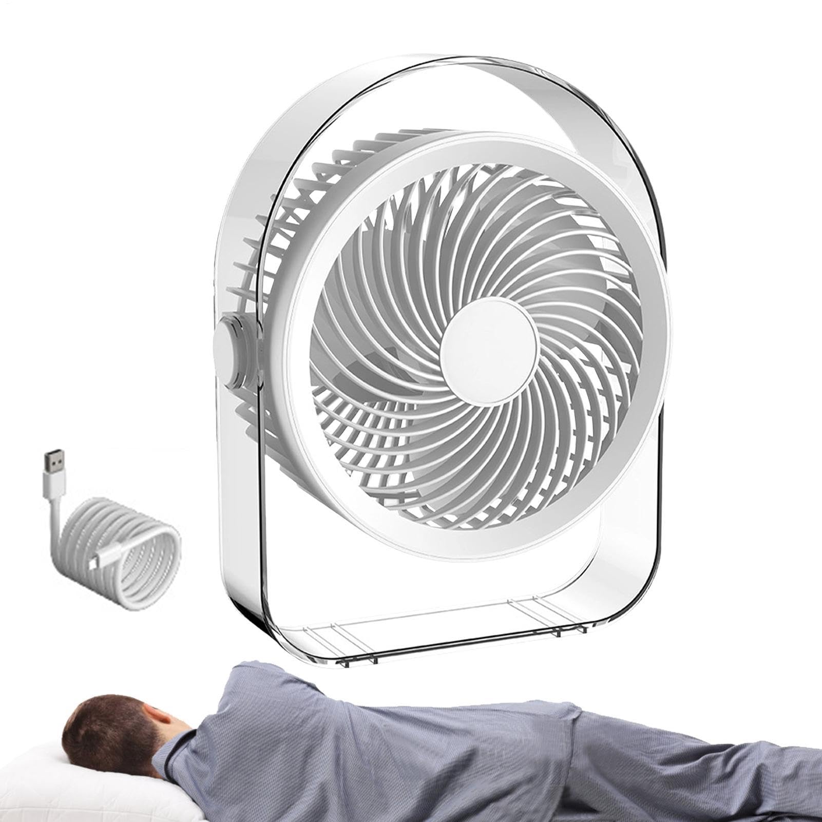Petit ventilateur de bureau compact idéal pour la fraîcheur de la cuisine et du dortoir