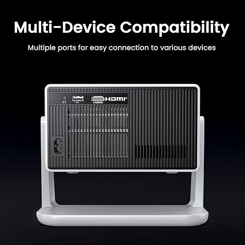 Miniatura 7 de Mini proyector inteligente, proyector portátil 1500 ANSI con WiFi y Bluetooth, HAPPRUN 4K Full HD Home Theater con soporte de 270°, sonido Dolby,