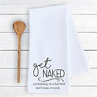 Vista 2 de Toalla de cocina Get Naked Just Kidding It's a Half Bath Don't Make it Weird Bath Funny Cute Kitchen Decor Drying Cloth... 100% algodón