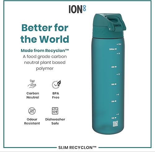 Miniatura 5 de Ion8 - Botella de agua pequeña, a prueba de fugas, fácil de abrir, cierre seguro, apta para lavavajillas, sin BPA, con asa de transporte, cubierta