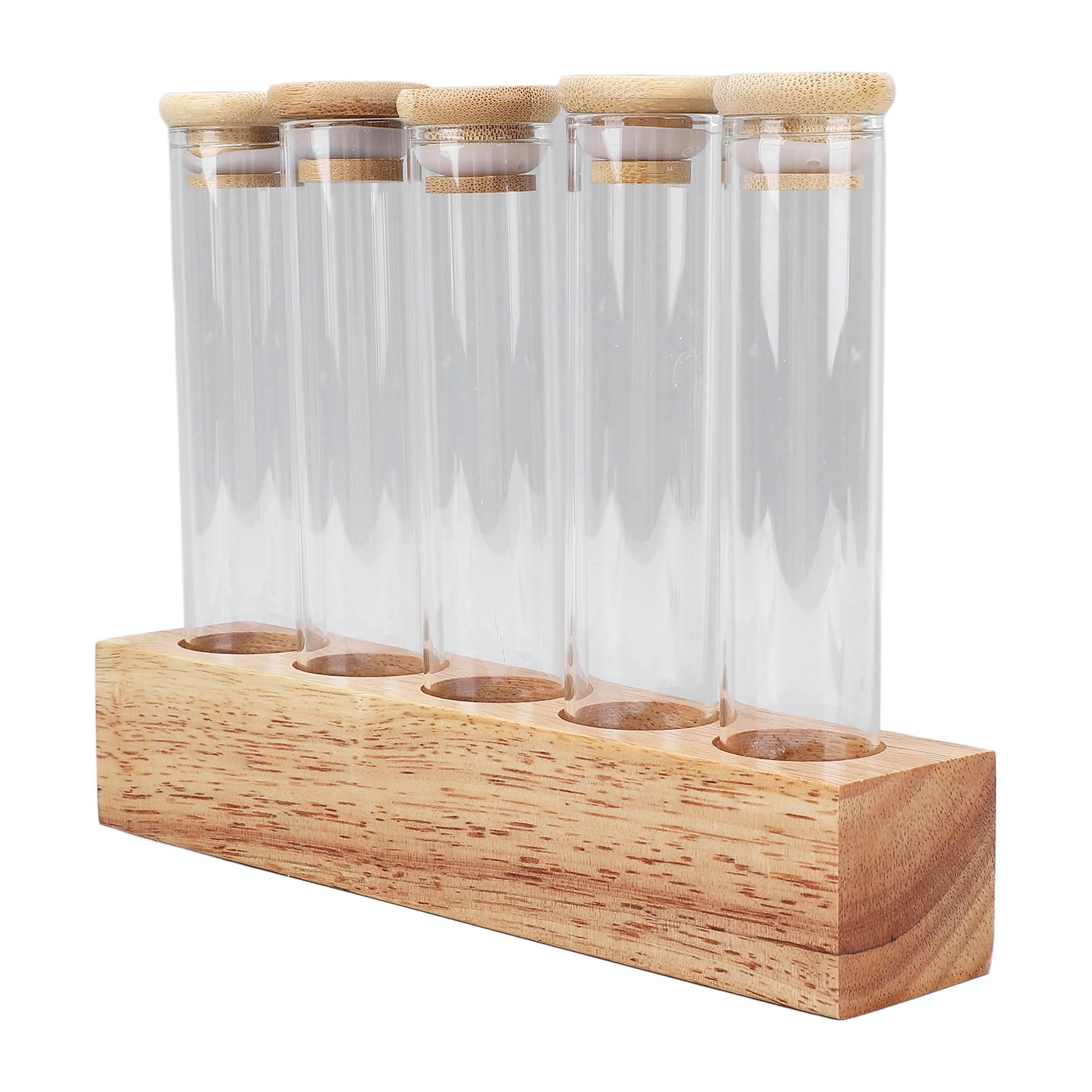 Focket Récipient de Pots de Grains de café, Stockage à Usage Unique de Grains de café en Verre en Bois Massif Stable Hermétique pour Comptoir (Focketn9ktea530c-13)