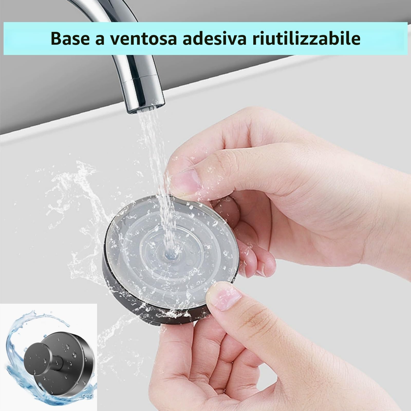 4 ganci a ventosa, ganci ventosa, rimovibili senza fori, ganci per asciugamani, in acciaio inox, per cucina, bagno, finestra liscia, vetro (argento)