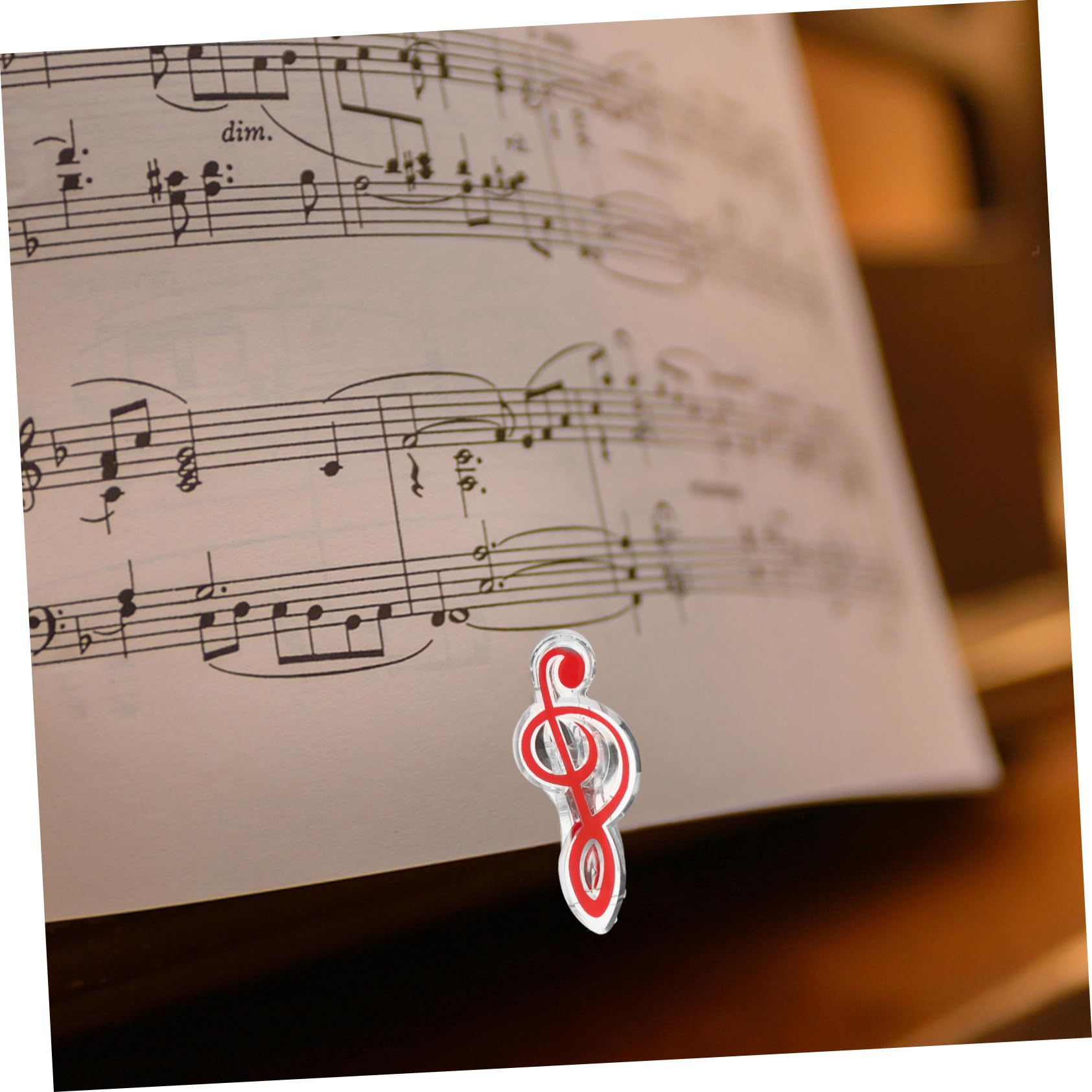 BESTonZON 20 Stück Notenklammern aus Abs Kleine Musik Seitenhalter Stabile Notenbuch Clips für Klaviernoten und Musikinstrumentenzubehör