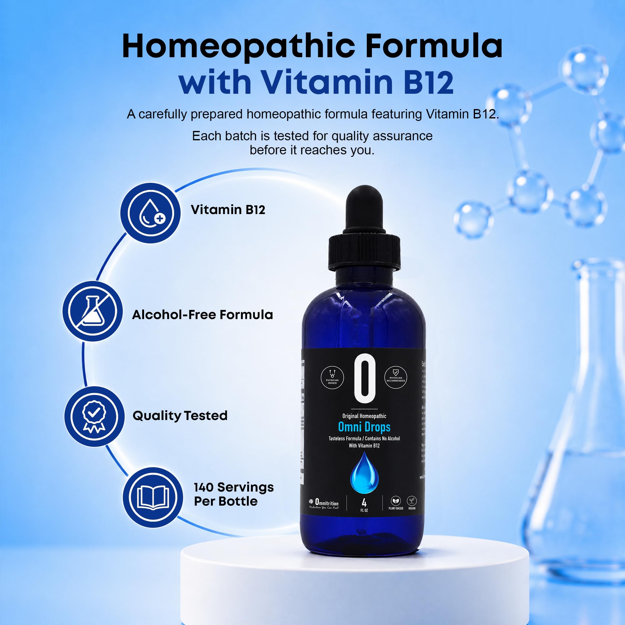 Omnitrition Omni Drops Vitamin B12 Weight Management Program, 4 Fl Oz — Amazon image 4