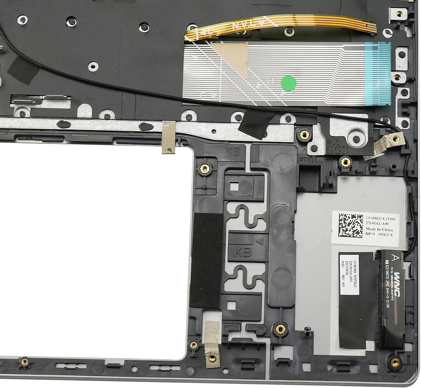 BestParts Palmrest Backlit Keyboard Assembly Compatible with Dell Inspiron 15 5510 5515 5518, Regulatory Model: P106F, P/N: 0MK2CK 06P0TG, US Layout