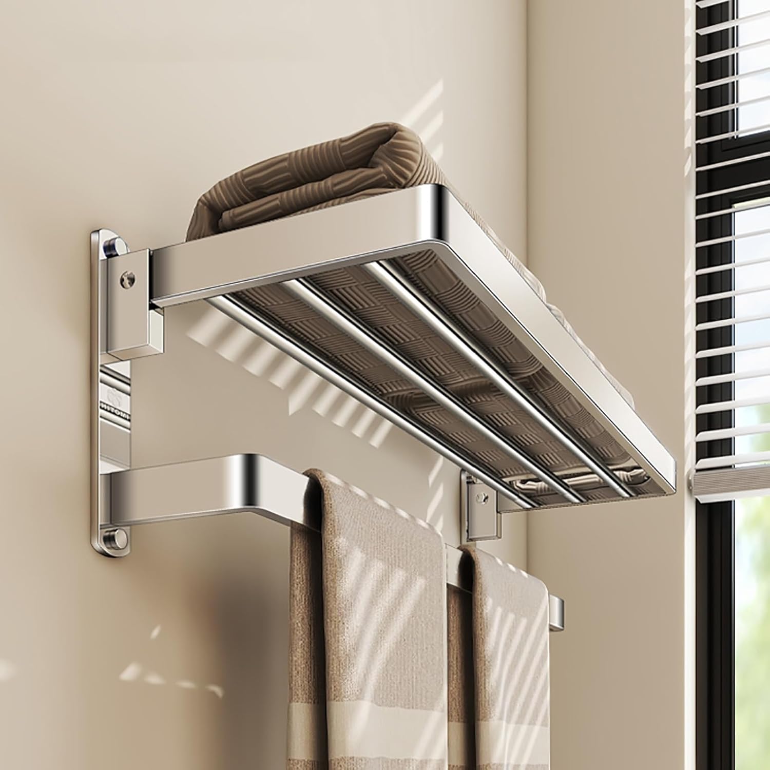 JOTDPFRYK Waterproof Shower Shelves with Fence Large Capacity Steel Shower Caddy Wall Mounted Bathroom Organizers and Storage for