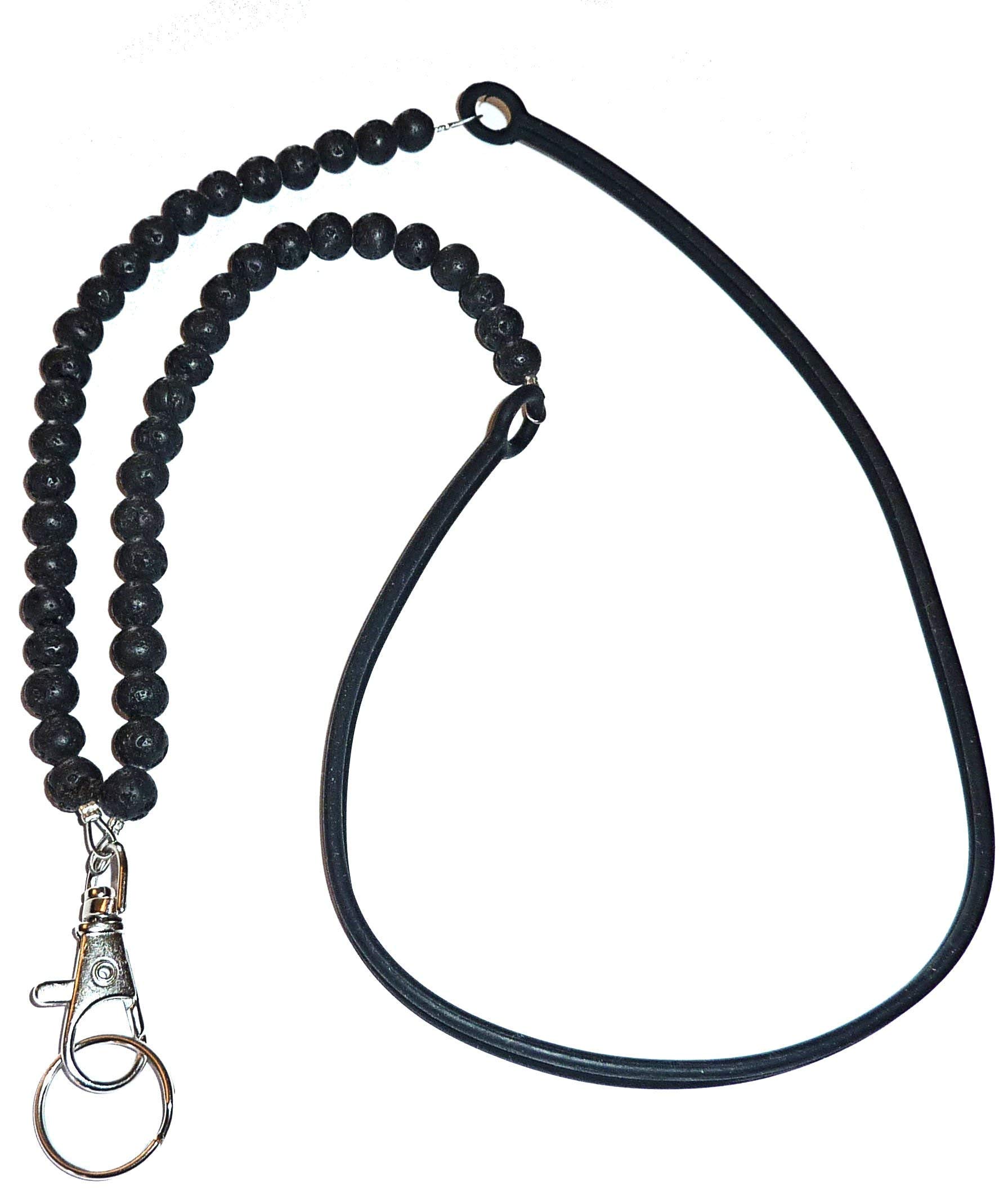 Hidden Hollow Beads Beaded Women's Universal Lanyard Silicone Strap, Cell Phone Teacher Nurse Keys Keychain Exersize ID Card Badge Holder