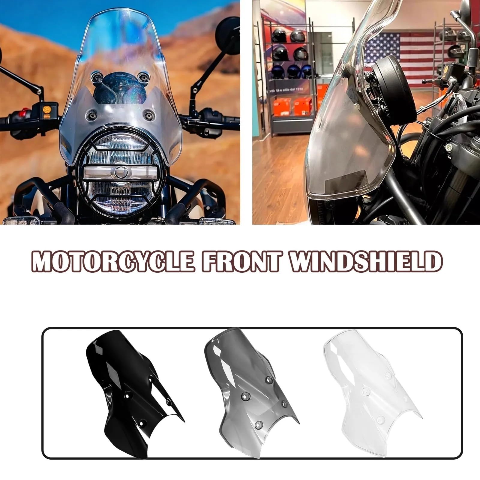 Przednia szyba motocyklowa Pasuje do Himalayan 450 452 2024 2025 motocykl przednia szyba odchylenie tarcza ochronna deflektor(Black)