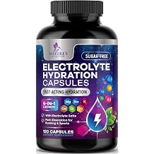 Electrolyte Salt Capsules - Keto Friendly Rehydration Recovery Supplement - Hydration with No Sugar and 6 Replacement Electrolytes Magnesium, Sodium, Potassium, and More - USA Bottled - 120 Capsules
