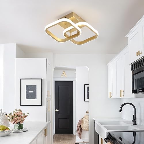 Miniatura 7 de AMZASA Luz de techo LED moderna para pasillo, lámpara de techo para balcón, pasillo, armario, dormitorio, baño, cocina, 4000 K, luz neutra