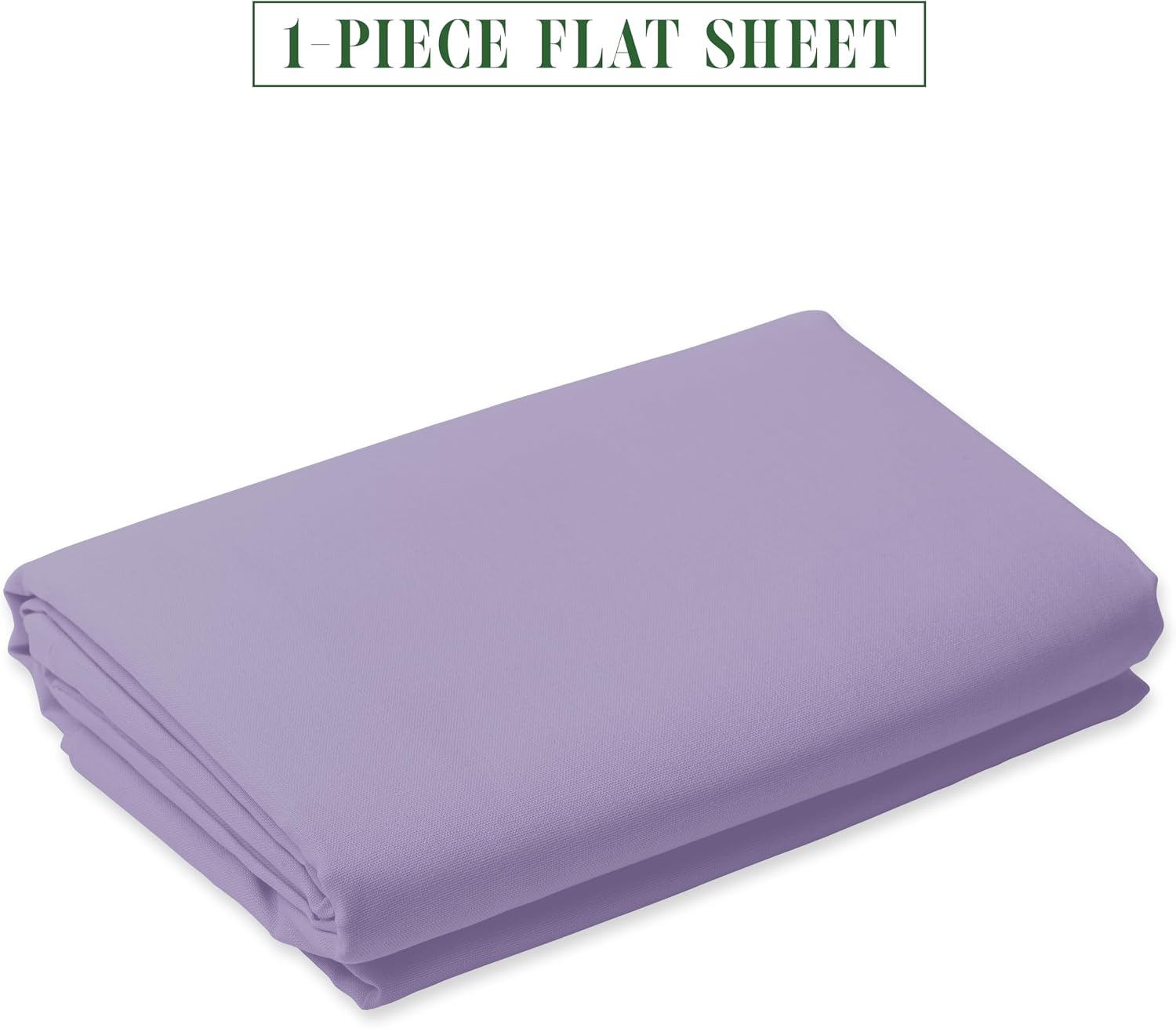 Luxury Flat Sheet on Amazon Elegant Comfort Wrinkle-Free 1500 Premier Hotel Quality 1-Piece Flat Sheet, King Size, Lilac image 2