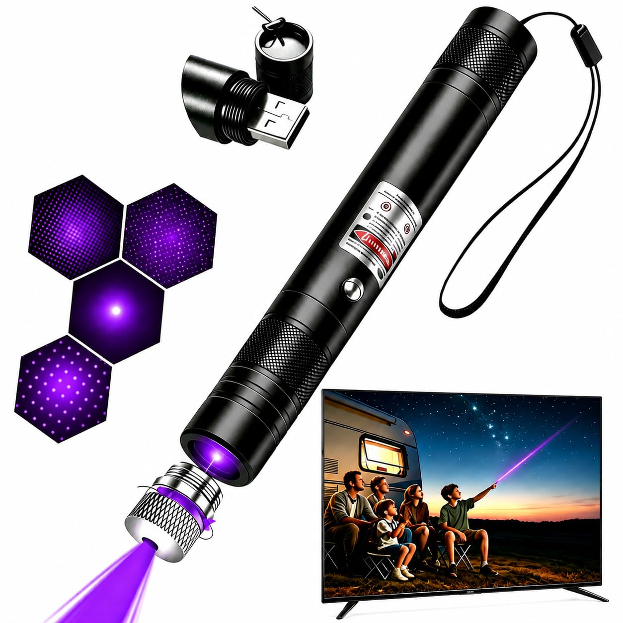 Photo 1 of Rocsailer Purple High Power Laser Pointer