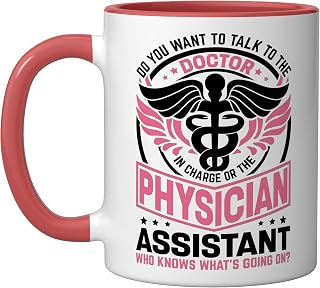 Do You Want To Talk To The Doctor In Charge Or The Physician Ceramic Mug, Red/White