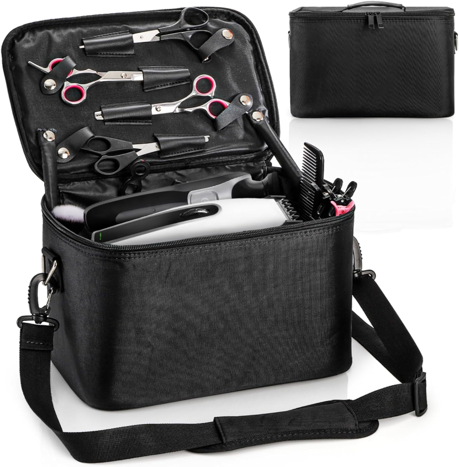 Goaste 12 Inch Barber Hairdresser Bag, Large Capacity...
