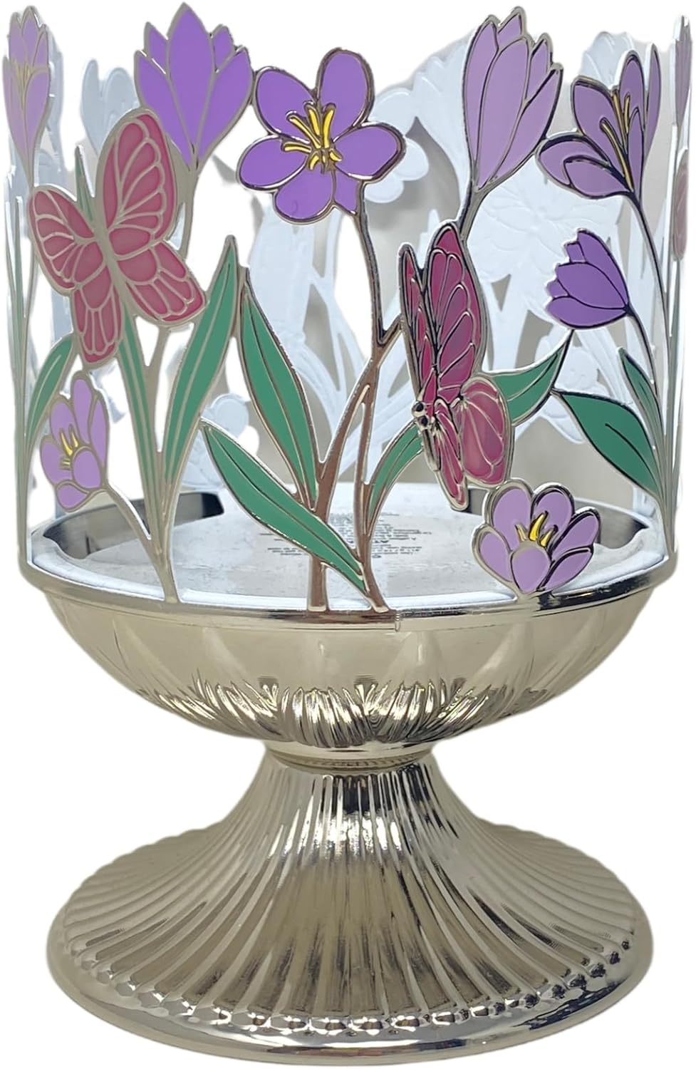 Bath and Body Works - Butterfly 3-Wick Candle Holder with a Natural Oats Sample Soap - Candle Sold Separately