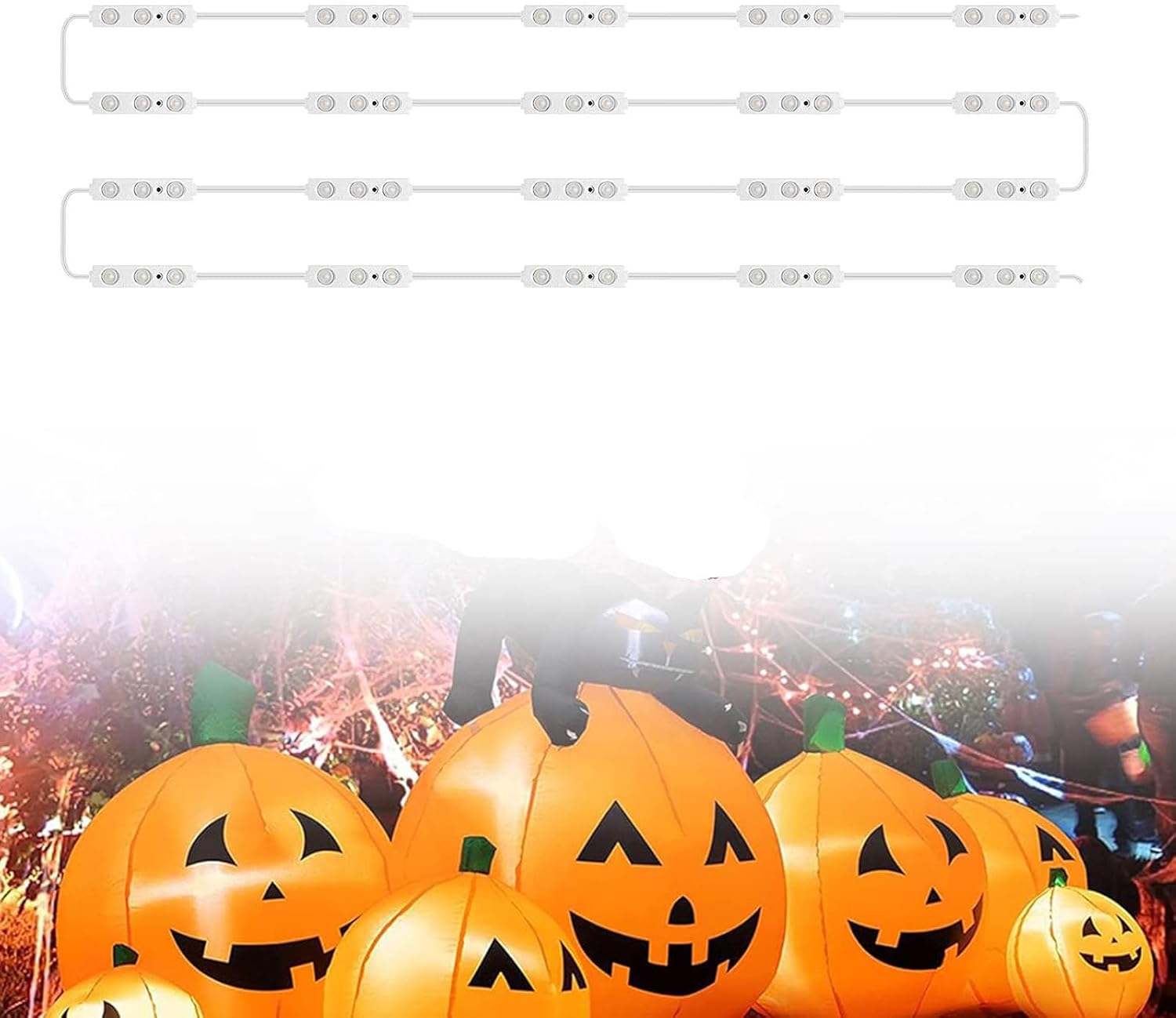 12V White Replacement Lights for Inflatables with Self Adhesive Pad 20Pcs 3 LED