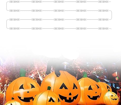 Luces de repuesto blancas de 12 V para inflables con almohadilla autoadhesiva, 20 unidades, 3 LED, ideal para inflables de vacaciones en el patio,