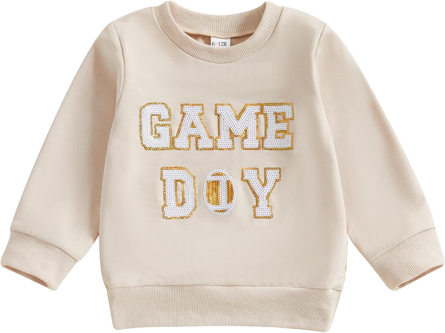 Toddler Baby Girl Boy Fall Clothes Football Game Day Sweatshirt Tops Crewneck Pullovers Shirt Kids Football Outfit