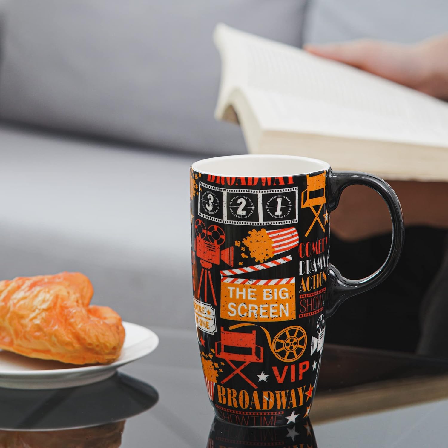 Topadorn 17oz Ceramic Travel Mug with Lid & Handle, Porcelain Coffee Cup with Gift Box, Dishwasher & Microwave Safe, Ideal for Daily Use, Commute & Gifting - Image 7