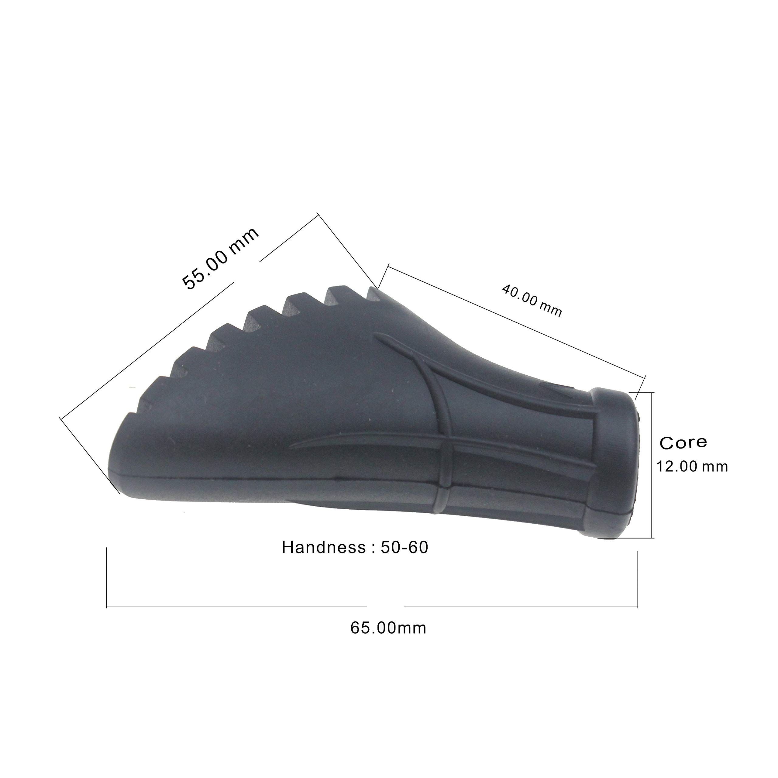 Ricambi Tamponi Asfalto 8 Pezzi Pad Tamponi In Gomma Per Bastoncini Nordic Walking - Ricambi Per Asfalto, Nero Montagna Accessori - Foto 12