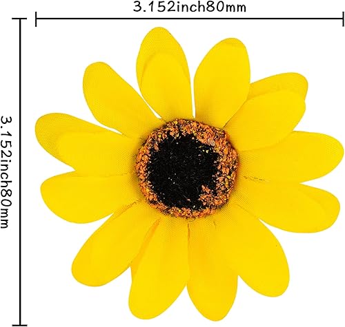 Miniatura 2 de Gyufise 15 piezas de decoración de pastel de girasol y rosa – Decoración de pastel de girasol y rosa para cumpleaños, verano, boda, fiesta y