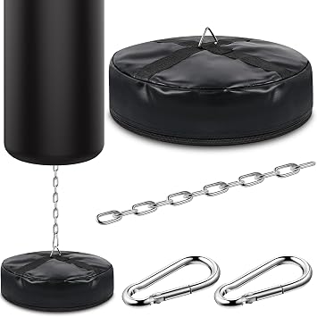 Double End Bag Anchor Unfilled Heavy Floor Anchor 3-in-1 PU Double Punching Bag Stand Core Training Tool Weight Bag Punching Bag, Gym Equipment Boxing Accessories for MMA Workout Fitness