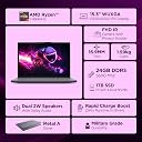 Lenovo IdeaPad Slim 3, AMD Ryzen 7 8840HS, 24GB RAM, 1TB SSD, WUXGA IPS, AI PC, 15.3"/38.8cm, Backlit Keyboard, Windows 11, Office Home 2024, Grey, 1.6Kg, 1Yr ADP Free, 83KA004TIN, AI Powered Laptop gallery image