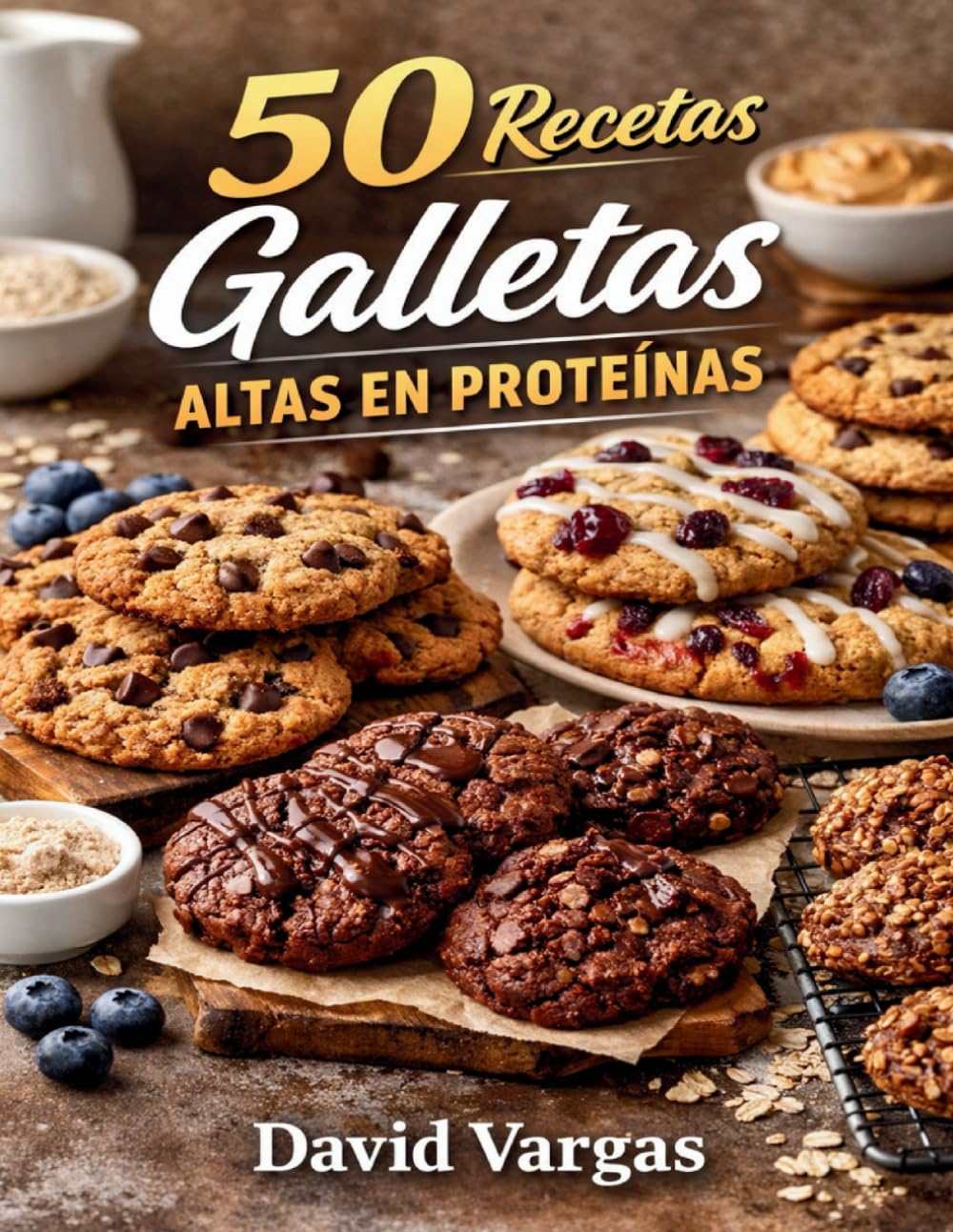 50 Recetas de Galletas Altas en Proteínas: Opciones crujientes y suaves para ganar masa muscular y mantener la energía todo el día
