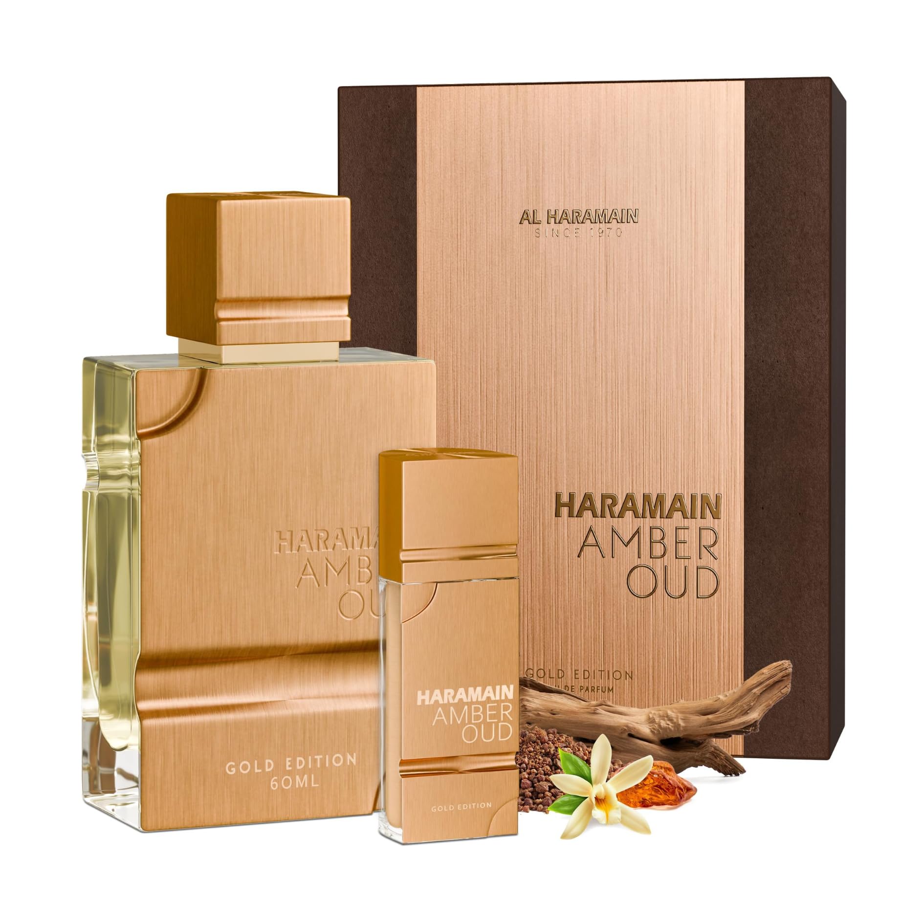 Al Haramain Amber Oud Gold Edition Arabic Long Lasting Perfume for Women – Long Lasting Perfume for Men with Bergamot, Green Notes, Melon, Pineapple & Vanilla, Atomizer Included – Gift for Adults, 2oz