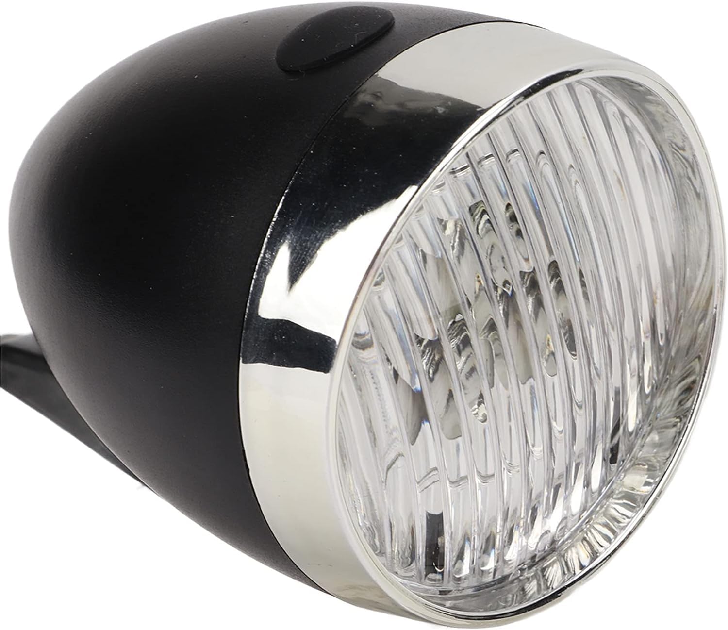 Lampe Vélo LED Rétro Tyenaza – 3 LEDs, Noir, Pile AAA, Phare Avant Vintage, Sécurité Nuit, Design Classique