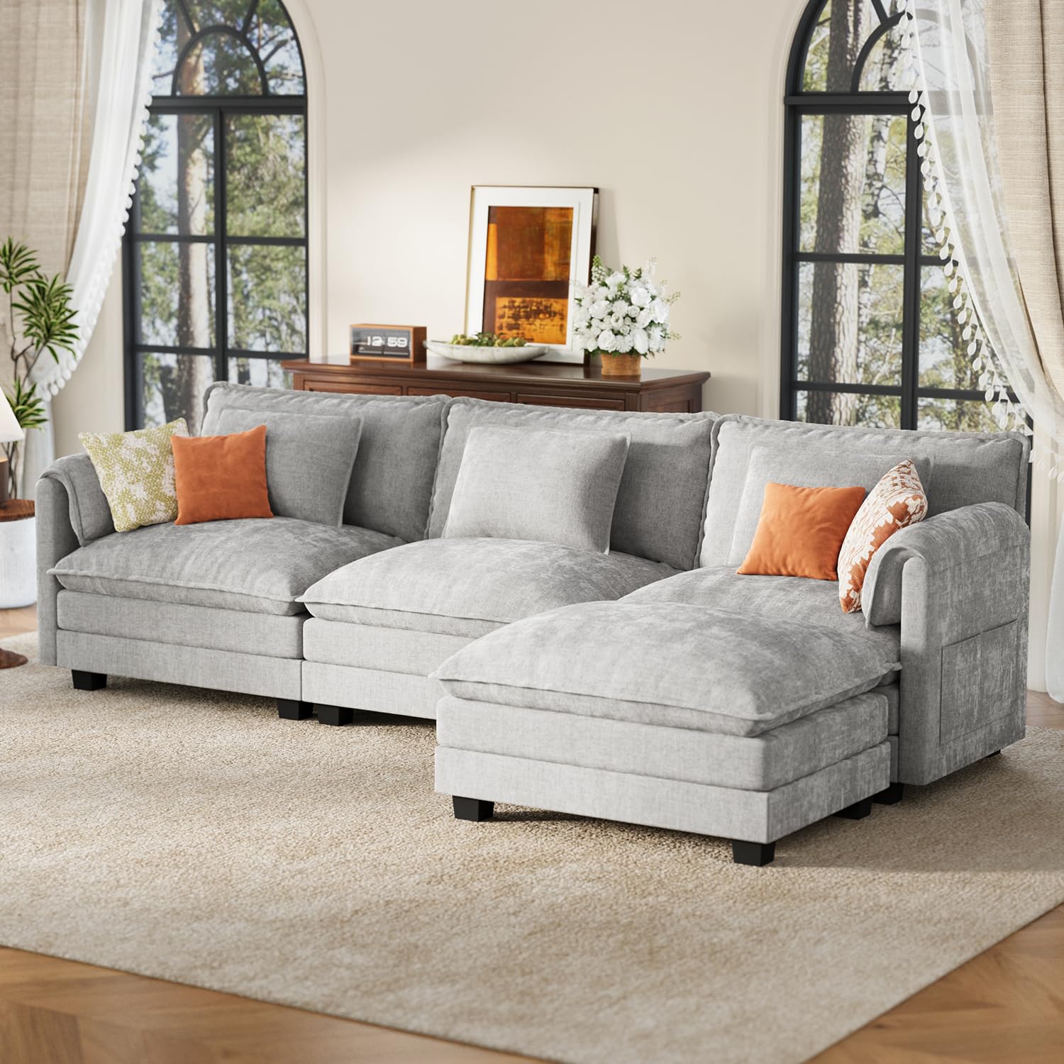 ELUCHANG 116 Inch Modular Sectional Sofa
