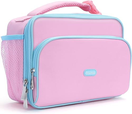 Amersun - Lonchera térmica duradera con forro acolchado que mantiene la comida caliente o fría durante mucho tiempo, impermeable, para viajes,