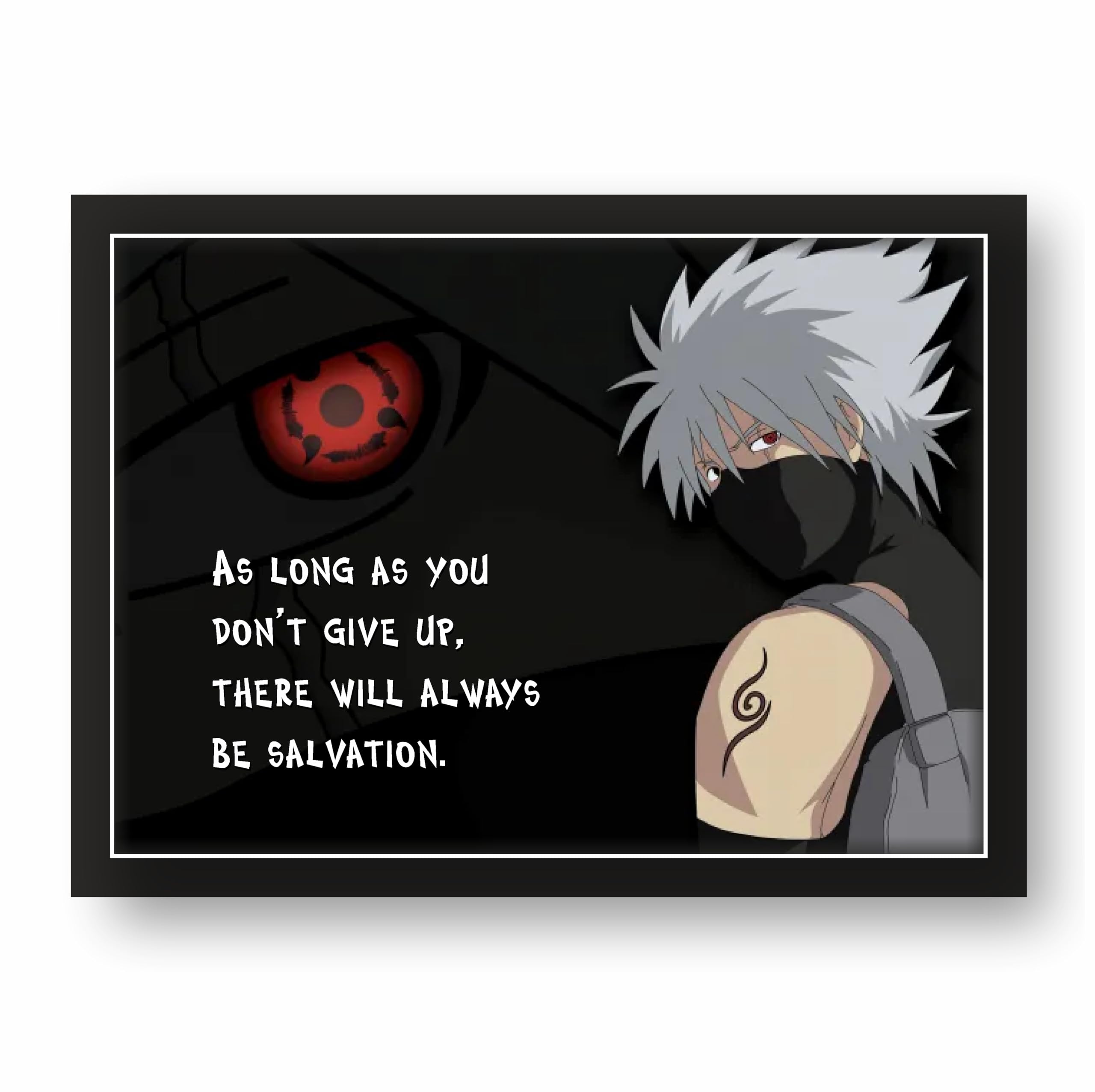 Kakashi Hatake As Long As You Don't Give Up Quote Photo Frame…