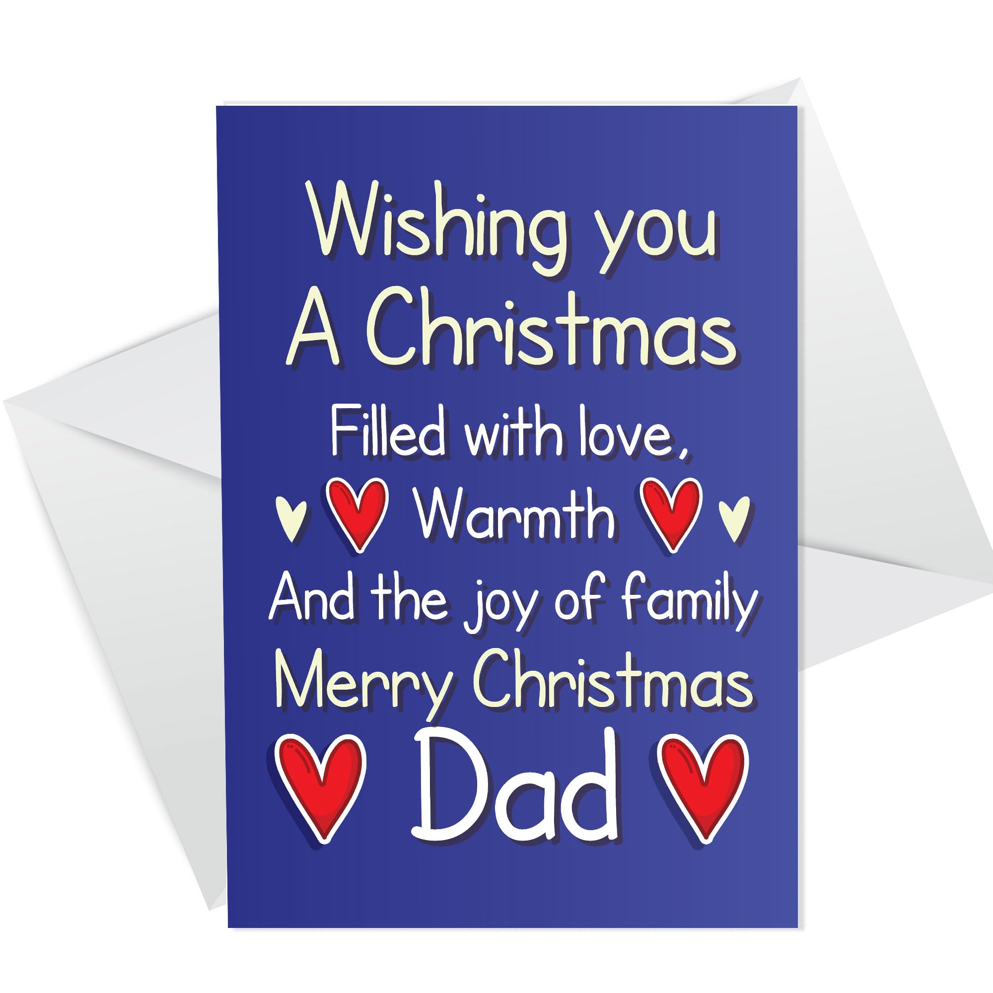 RED OCEAN Christmas Card For Dad, Dad Christmas Cards, Card For Him, Christmas Cards, Dad Card From Daughter Son, Greetings Card With Envelope
