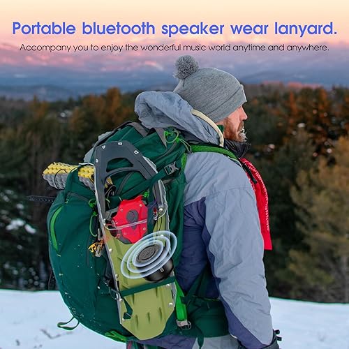 Miniatura 6 de LFS Altavoz Bluetooth portátil, pequeño altavoz Bluetooth, reproducción ultra larga de 15 horas, emparejamiento TWS, adecuado para el hogar,