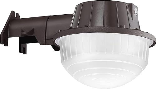JJC Luz LED de granero, luz de área del atardecer al amanecer, 40 W 4800 LM, luces LED de granero con fotocélula de 5000 K, luz de inundación de