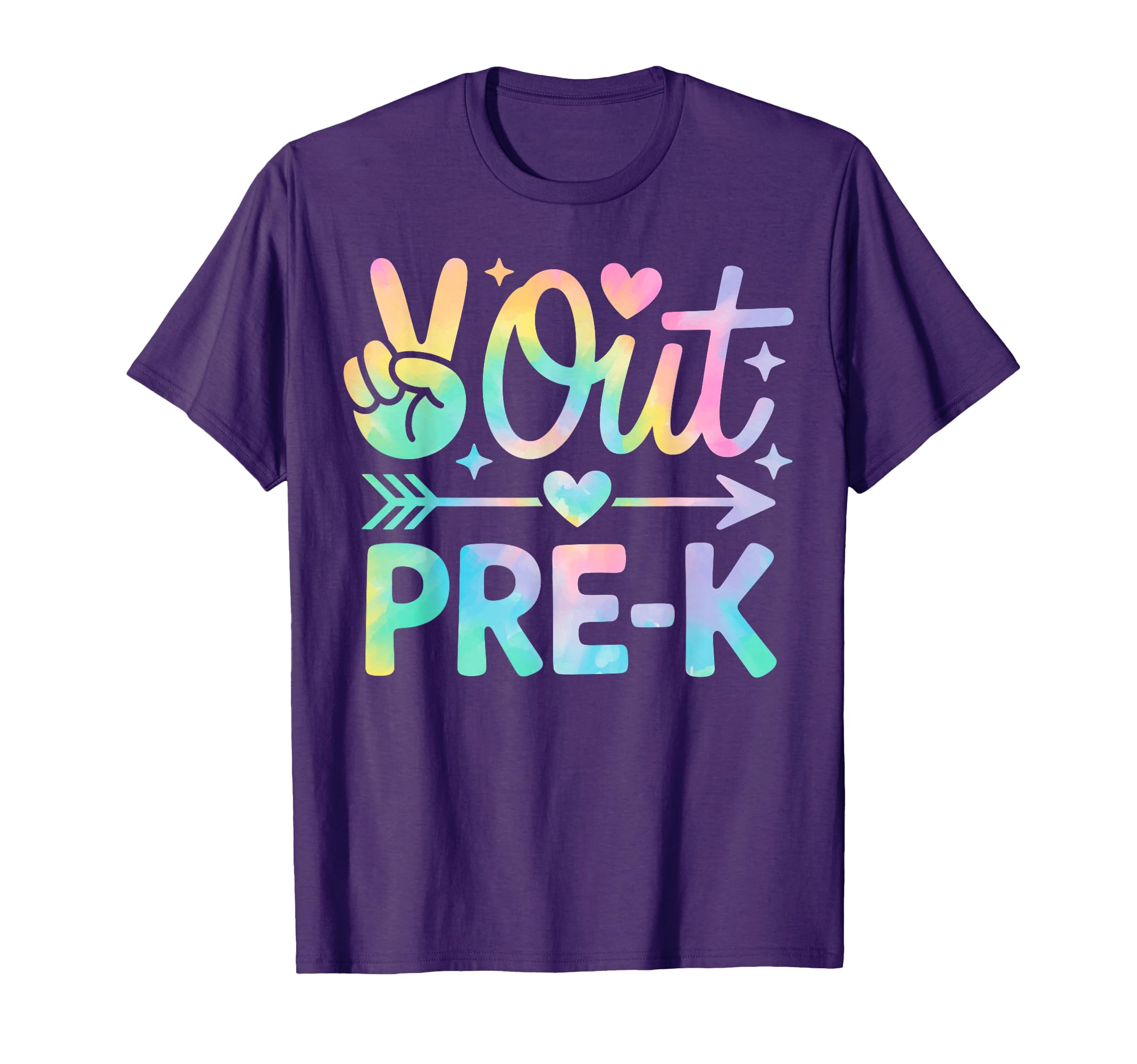 Peace Out Pre-K Preschool Graduation Last Day School Tie Dye T-Shirt