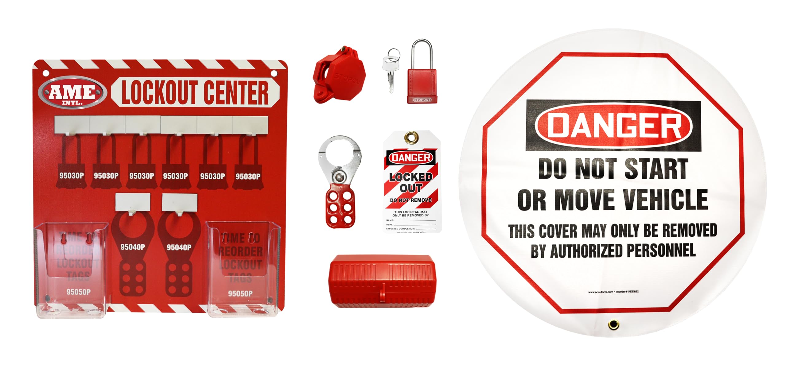 AME INTL Lock-Out Tag-Out Kits for Automotive, Truck, Commercial, Retread, and OTR Service Shops and Trucks (95200 - Small Shop)