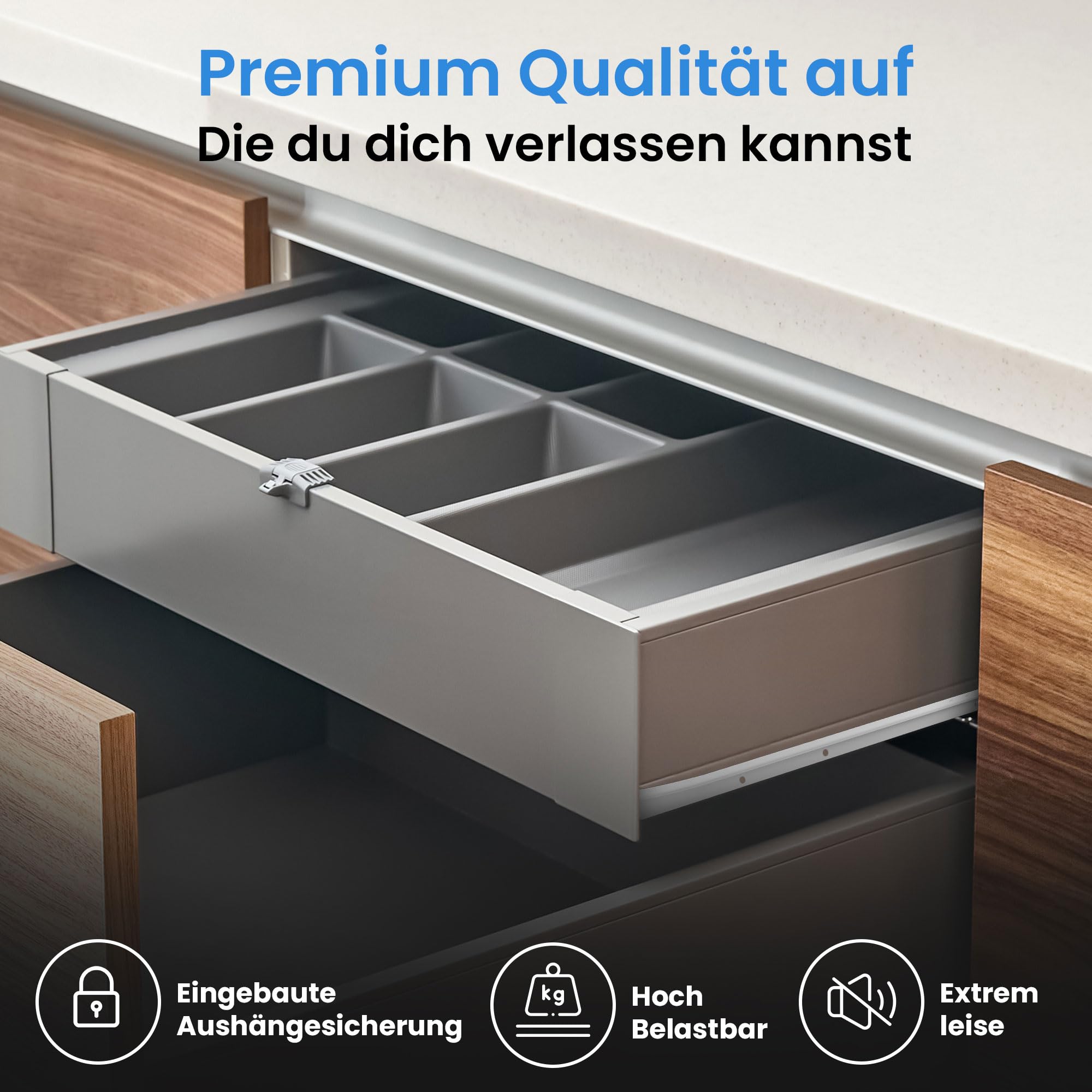 Glissières De Tiroirs L.400mm 45mm 1 Paire Roulement à Billes Coulisse A Sortie Totale Coulisse Pour Charges Lourdes Coulisse Telescopique 92228084