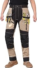 WORK IDEA Pantalon de Travail Homme, Poches Genoux Oxford, Pantalon en Coton Stretch