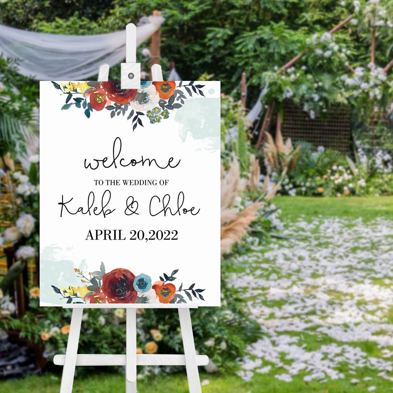 Panneau de bienvenue en bois mariage pour une décoration champêtre et chaleureuse