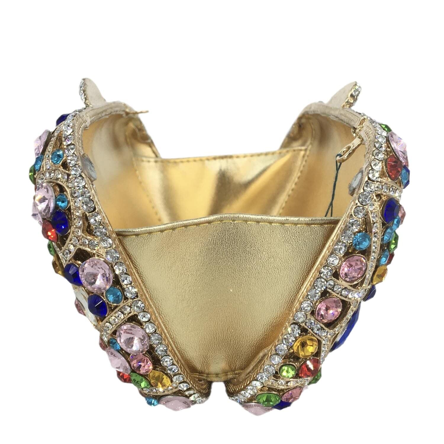 Boutique De FGG Colorido bolso de mano de cristal para noche, fiesta, gala, cena, boda, minaudiere