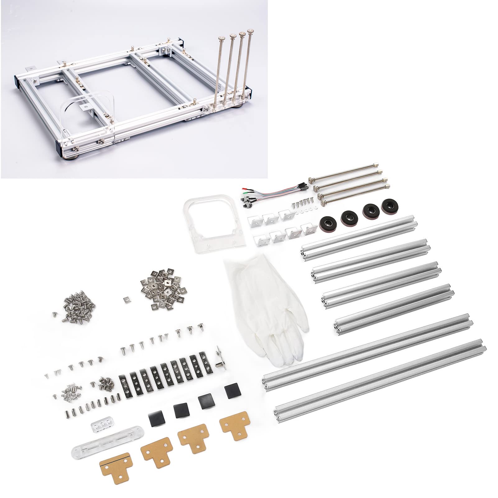 KUIDAMOS Aluminiowy Uchwyt do Otwartej Obudowy Komputera MATX z Doskonałym Odprowadzaniem Ciepła dla Graczy i Górników (Srebrny)
