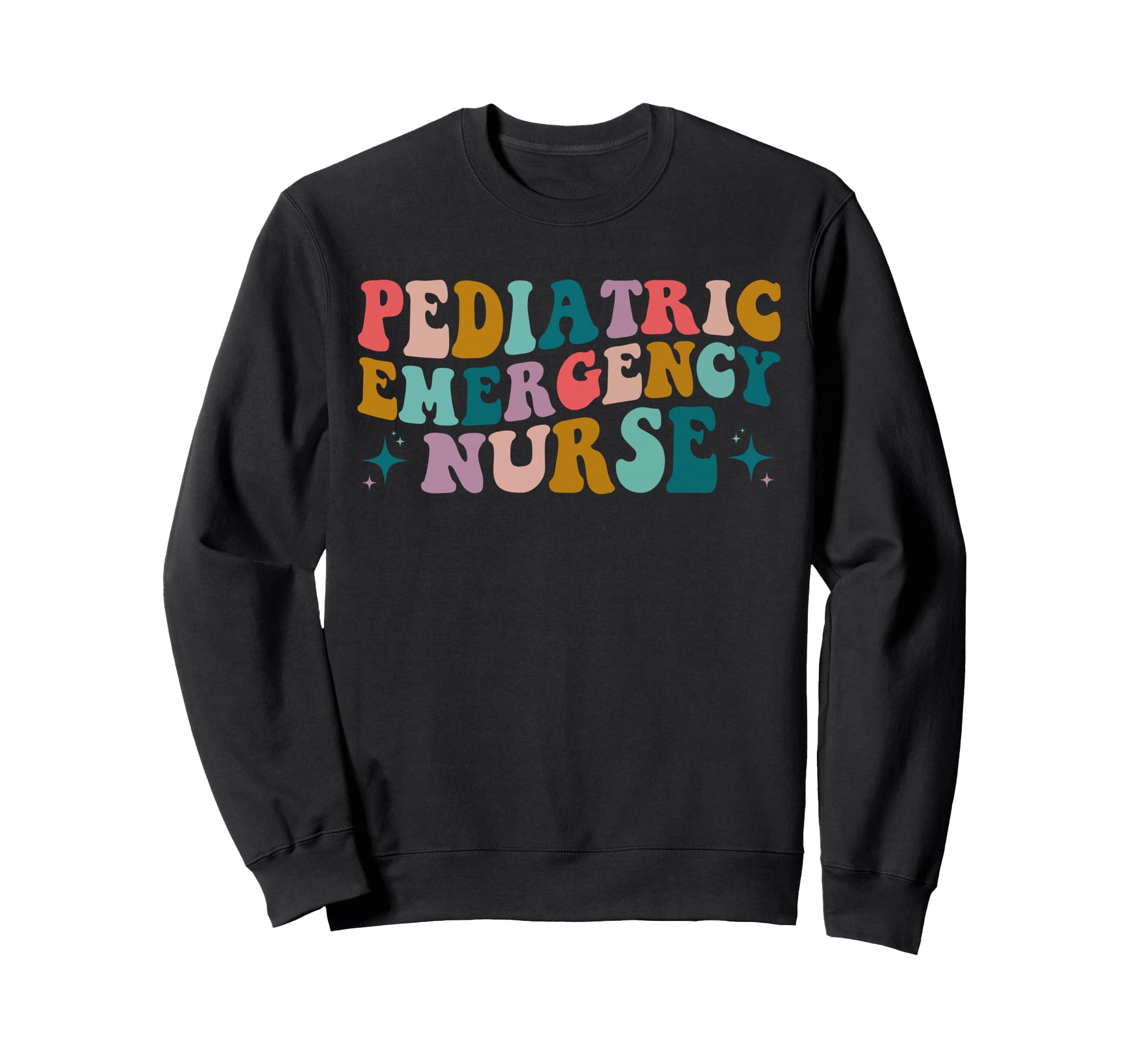 Pediatric ER Nurse Emergency Room RN Nursing groovy retro Sweatshirt