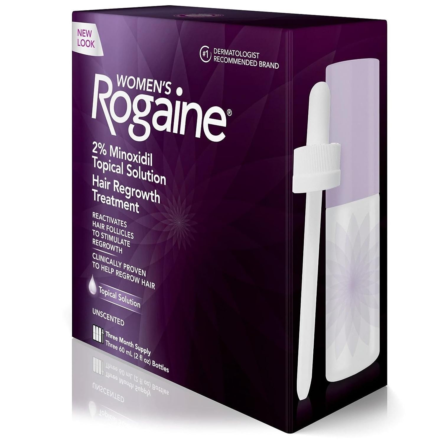 Women's Rogaine Hair Regrowth Treatment Solution-3 Month Supply (Quantity of 1) : Rogaine Women S Hair Regrowth Treatment Topical Solution : Beauty & Personal Care
